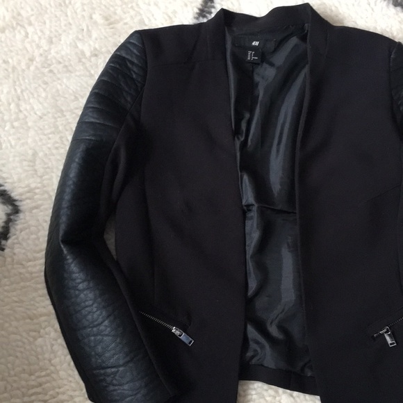 H&M Jackets & Blazers - Two toned leather blazer